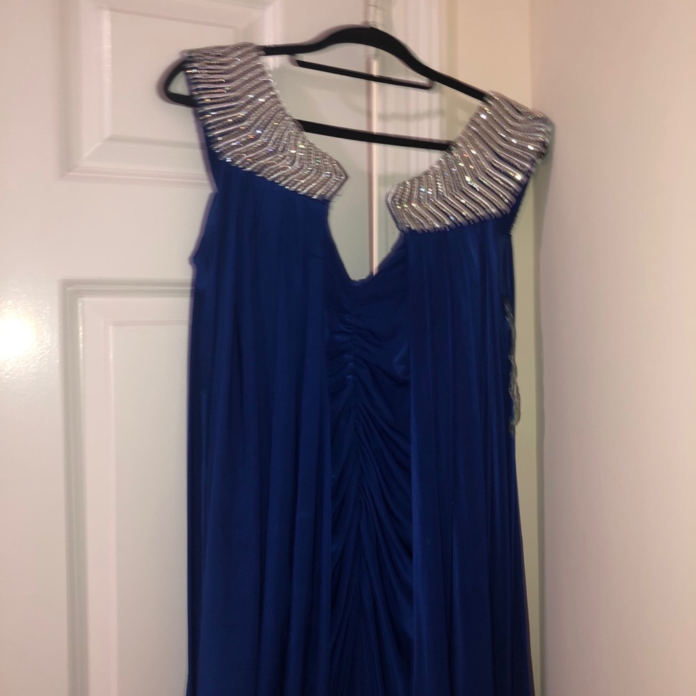 Royal blue rhinestone Middle Eastern dress